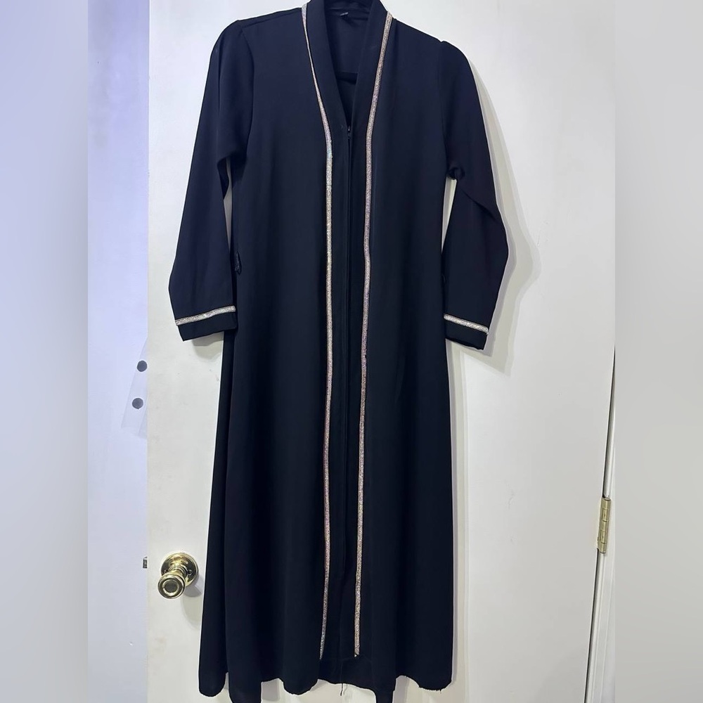 Girls Abaya kaftan dress duster with zipper